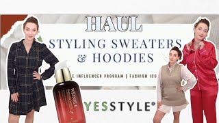 HAUL yesstyle Styling Sweaters amp Hoodies [upl. by Schacker596]