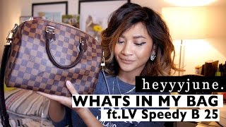 Whats in my bag  Louis Vuitton Speedy B 25  bag review [upl. by Aligna]