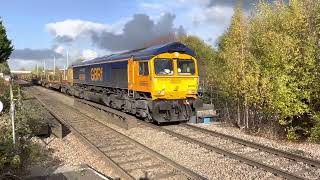 GBRf 66799 Modern Railways Diamond Jubilee 6O01 Scunthorpe Trent TCEastleigh EY at Langley Mill [upl. by Towers]