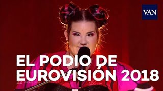 El podio de Eurovisión 2018 [upl. by Perry]