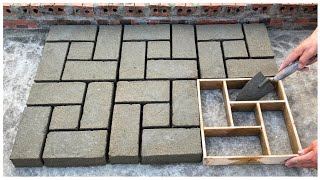 Unique garden cement brick mold design  Made from pine wood [upl. by Lapides639]