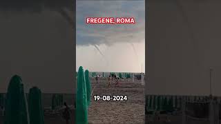 Doppia Tromba Marina a Fregene litorale romano waterspout rome [upl. by Ettolrahc]