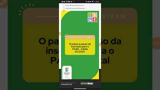 Tutorial para inscrição no PAAE 2024 [upl. by Heidy]