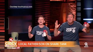 Local FatherSon Duo Pitch Their Idea Touch Up Cup on Shark Tank Oct 14 2020  Cincy Lifestyle [upl. by Noll934]