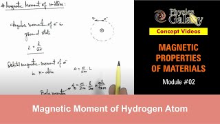 Class 12 Physics  Magnetic Properties  2 Magnetic Moment of Hydrogen Atom  For JEE amp NEET [upl. by Llerahc]