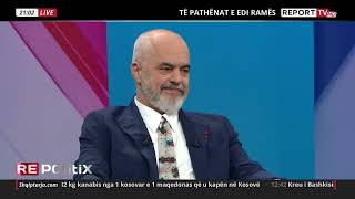 Kryeministri Edi Rama  🔴Në REPORT TV në emisionin “Repolitix”🎤 [upl. by Esserac]