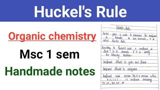 Huckel rule  organic chemistry  msc 1 sem [upl. by Moira]