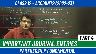 Partnership  Fundamentals 4  Profit amp Loss Appropriation Journal Entries  Accounts  Class 12 [upl. by Carmelita]