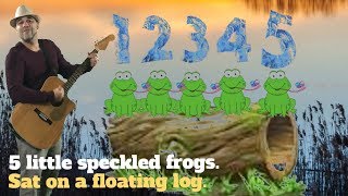 5 Little Speckled Frogs  Learning Frog Names  BlackBerry Jam Kids Music [upl. by Hcra492]