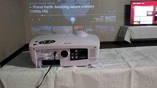 Onn ONA19AV902 720p  1080p Portable Projector with Roku Streaming [upl. by Hittel]