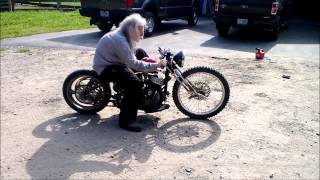 harley 45 kickstart magneto rat chopper racer WL [upl. by Dawaj]