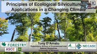 Principles of Ecological Silviculture and Applications in a Changing Climate  September 19 2023 [upl. by Nosyerg]