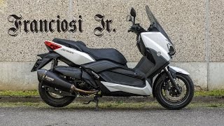 YAMAHA XMAX 400 ABS 2016 WITH AN AKRAPOVIC EXHAUST  START UP SOUND REVS amp ACCELERATIONS [upl. by Eitsyrhc]