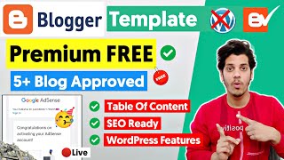 Premium Blogger Template FREE Download  Best Blogger Templates For AdSense Approval 2024 [upl. by Leribag]