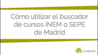 Cursos Inem Madrid [upl. by Olsen]