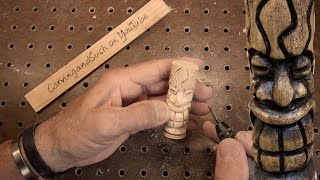 Tiki power carving with Dremel [upl. by Aitnis]