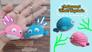 CROCHET WHALE KEYCHAIN  AMIGURUMI WHALE TUTORIAL🐳 [upl. by Bobbe]