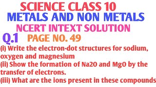 Write the electrondot structures for sodium oxygen and magnesium [upl. by Natelson146]