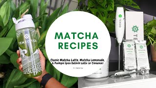 Favorite Matcha Drink Recipes ft Tenzo Tea Matcha Lemonade Pumpkin Spice Latte amp More [upl. by Christiansen]