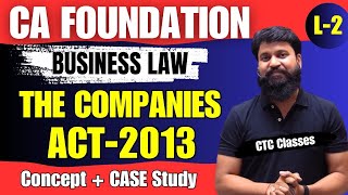 The Companies Act 2013 CA Foundation I Corporate veil theory CA Foundation I ctcclasses [upl. by Aicad]