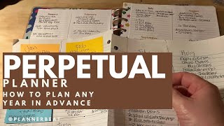 Perpetual Calendar  How to Plan Any Year In Advance  Functional Planning  Planner Foundations P1 [upl. by Haiel]