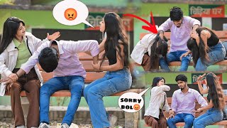 Slapping Prank on Aditya 🤪 funny reaction 🤣ItsPriya [upl. by Fugere680]