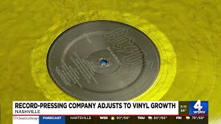 Recordpressing company adjusts to vinyl growth [upl. by Ledda]