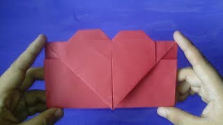 Origamiz  Cómo hacer un Sobre Corazón de Papel [upl. by Aramenta981]