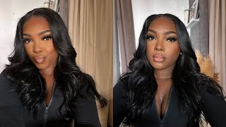 NEW WIG  BODY WAVE wig véritable HD LACE  NATURAL HAIRLINE WIG INSTALL FT WIGGINS HAIR [upl. by Anirac90]