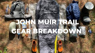 John Muir Trail 2022 Gear Breakdown [upl. by Nesahc]