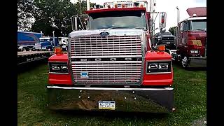 1988 Ford 9000 with sleeper and trailer Truck Nationals 2023  Carlisle [upl. by Nnod]