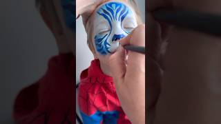 Blue icy tiger face painting facepaint facepainting facepainter shorts facepaintingideas tiger [upl. by Ecikram471]