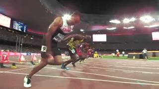 Bolt vs Gatlin 100m IAAF WorldChamps  MACEDONIAN commentary [upl. by Conan]