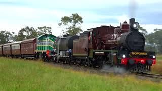 C17 971 and DH45  SDSR Steam Train to Toowoomba  11032022 [upl. by Ervine369]