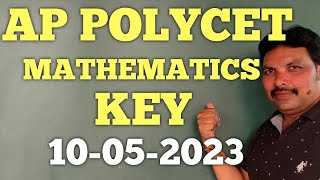 AP POLYCET KEYMATHEMATICSHELD ON 10052023 [upl. by Grantham]