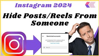 How to hide instagram post from someone without blocking Tutorial 2024 [upl. by Yelsel]