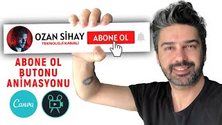 Youtube ABONE OL Butonu Animasyonu Nasıl Yapılır  MOVAVI amp CANVA [upl. by Lleddaw]