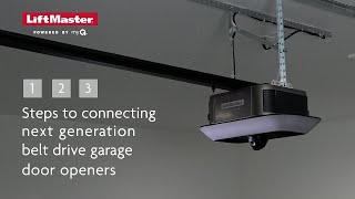 How to Install and Connect a NextGeneration LiftMaster Belt Drive Garage Door Opener [upl. by Yseult]