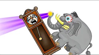 THE ANGRY ELEPHANT RUSH TO BRAKE THE CLOCK SCENE  HICKORY DICKORY DOCK [upl. by Grizelda]