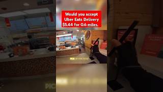 Uber Eats Delivery 544 for 06 miles escooter electricvehicle uber ubereats doordash shorts [upl. by Australia717]