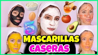 5 Mascarillas Caseras para tener la PIEL PERFECTA Y BONITA SIN ACNÉ Y SIN MARCAS  NatyGloss [upl. by Auqemahs]