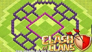 BESTE RATHAUS LEVEL 8 BASE 2018  Clash of Clans Base Design TH 8  Matze [upl. by Nylodnewg]