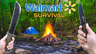 30 WALMART Survival Challenge SOLO SURVIVAL [upl. by Dosi]