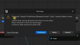 Fixing the quotFailed to Savequot Error in Unreal Engine [upl. by Jesse]