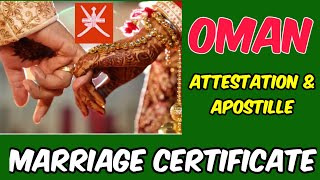 Marriage Certificate Attestation for Oman  How to Get Oman Apostille  Process  Procedure  Price [upl. by Aerdnahs]