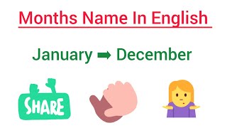 Months Name l Months Name In English l January February March April l months name l [upl. by Alset]