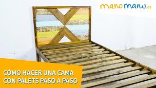 Cómo hacer una cama con palets paso a paso ManoMano ES [upl. by Casteel]