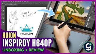 HUION H640P Unboxing y Review  La mejor tableta gráfica para empezar [upl. by Hesta982]