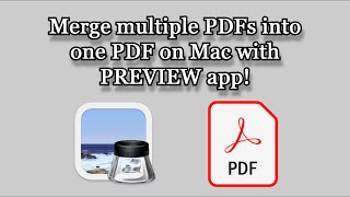 How to Combine Multiple PDFs into One PDF on Mac With The Preview App  Merge Multiple PDFs EASILY [upl. by Leunas]