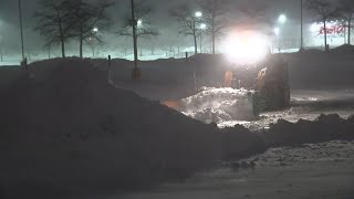 Snow blowing sideways in NJ from noreaster [upl. by Hawkie]